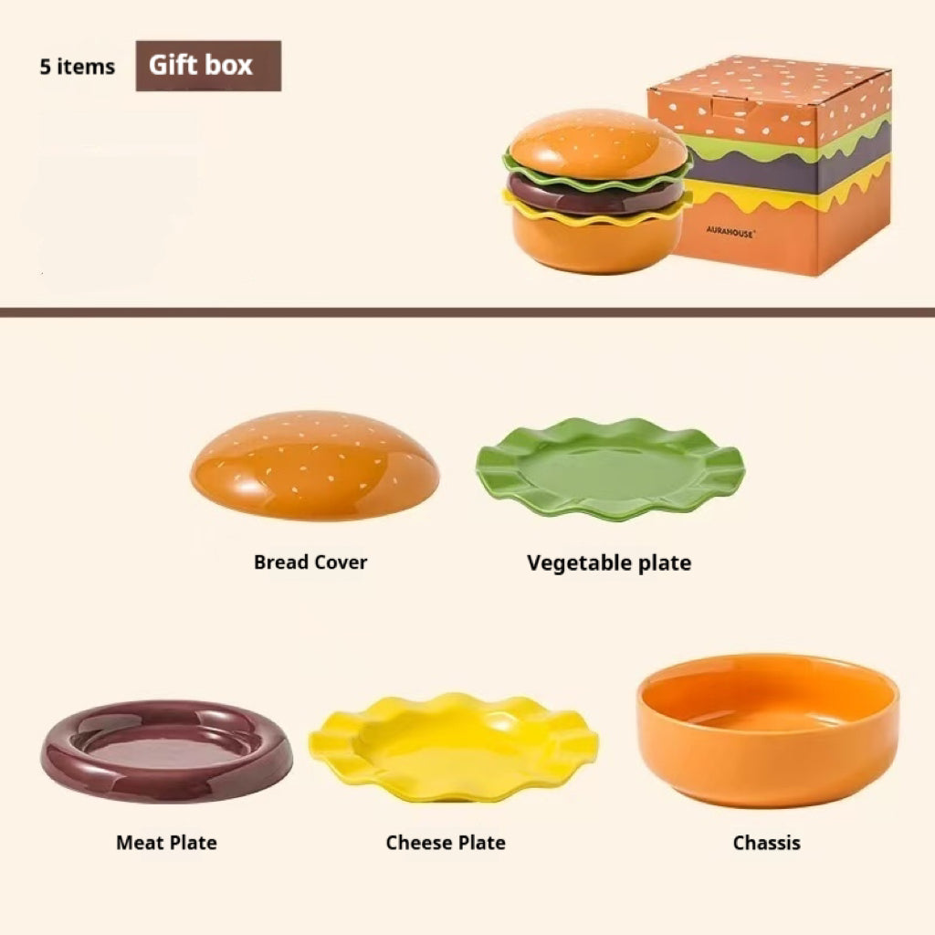 Hamburger ceramic tableware set