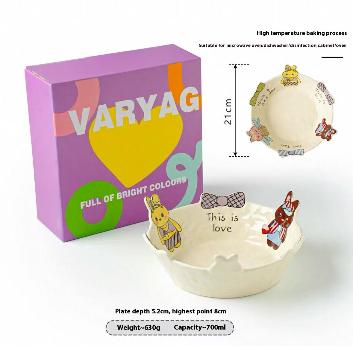 Bow rabbit salad bowl