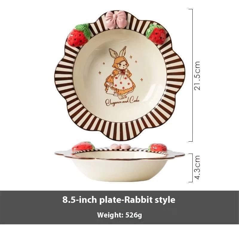 Strawberry Rabbit ceramic tableware