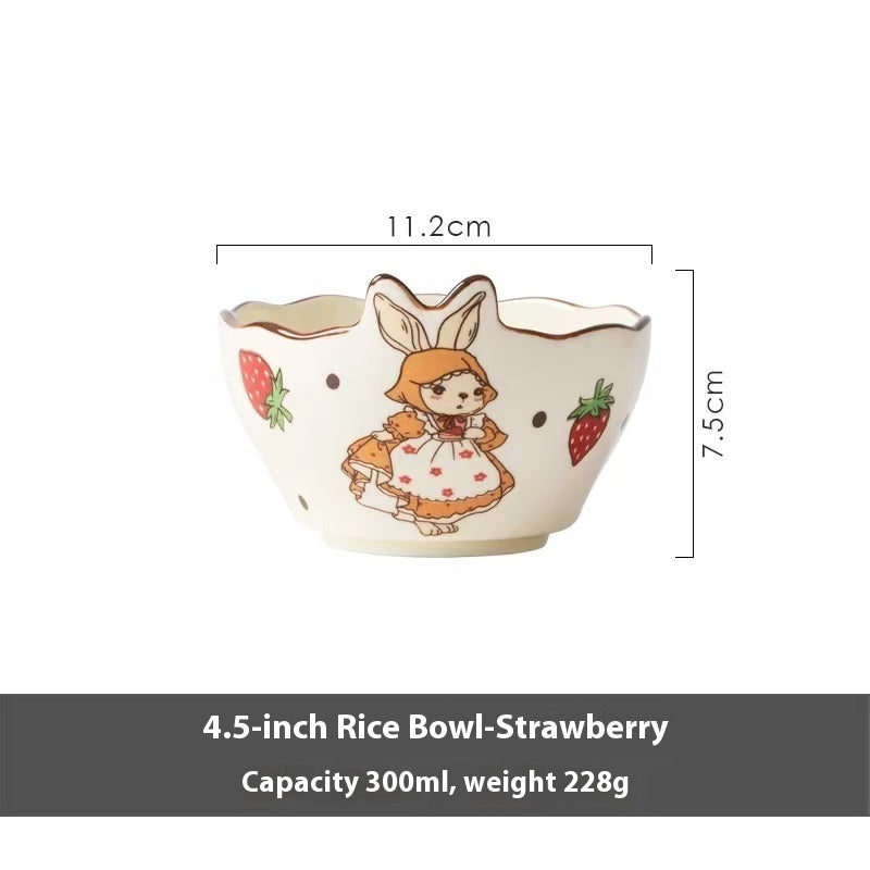 Strawberry Rabbit ceramic tableware