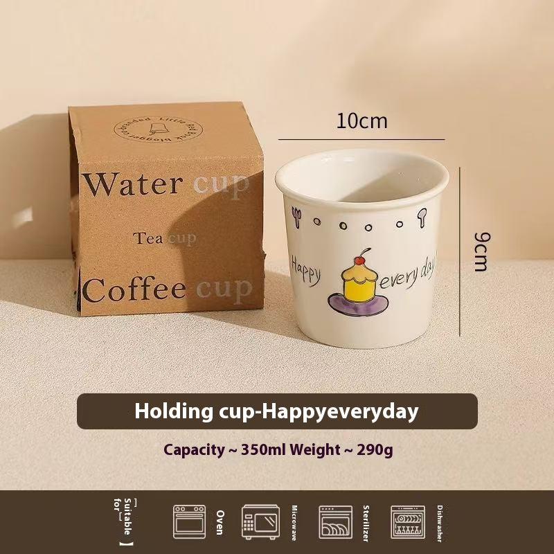 Happy birthday Button Dog Ceramic bowl