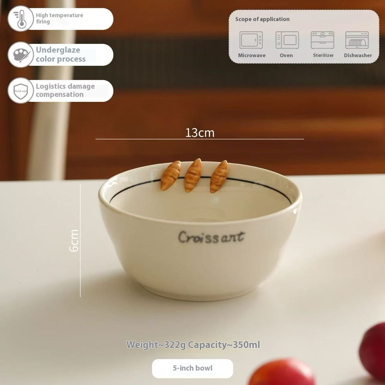 Baguette ceramic tableware