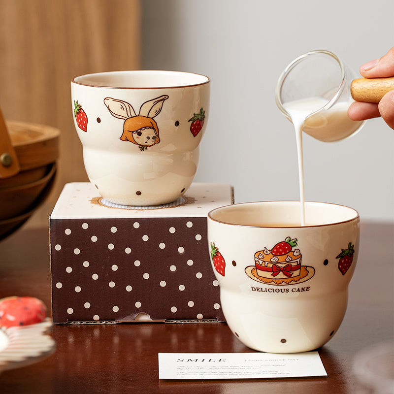 Strawberry Rabbit ceramic tableware