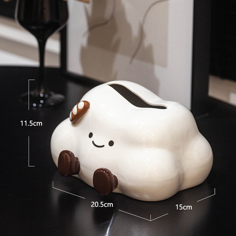 Cute Cloud Ceramic Tissue box