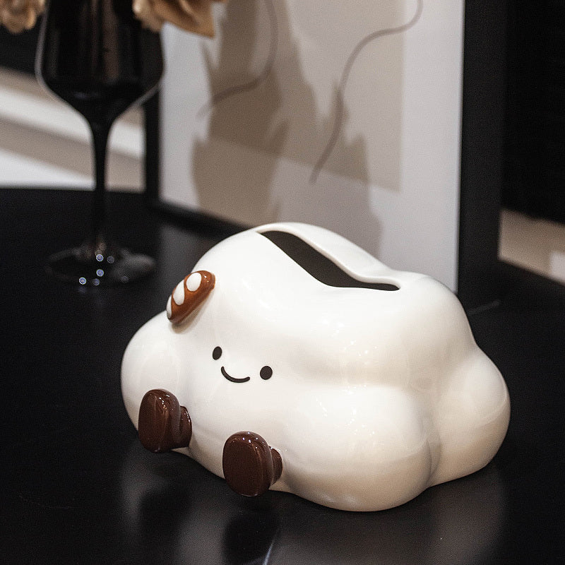 Cute Cloud Ceramic Tissue box