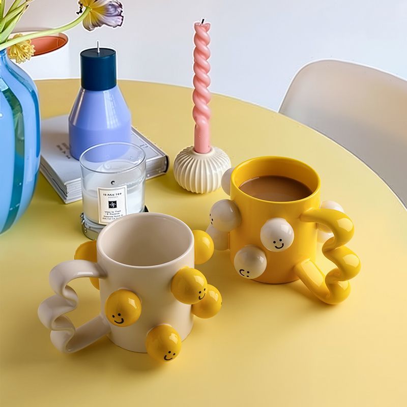 Smiley Face Mug Ceramic