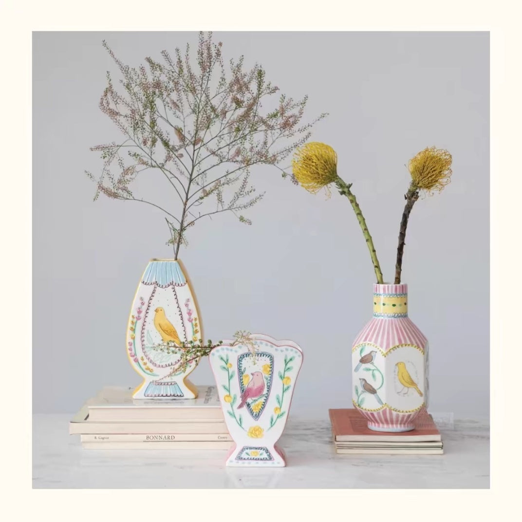 The Nightingale Song Ceramic Vase