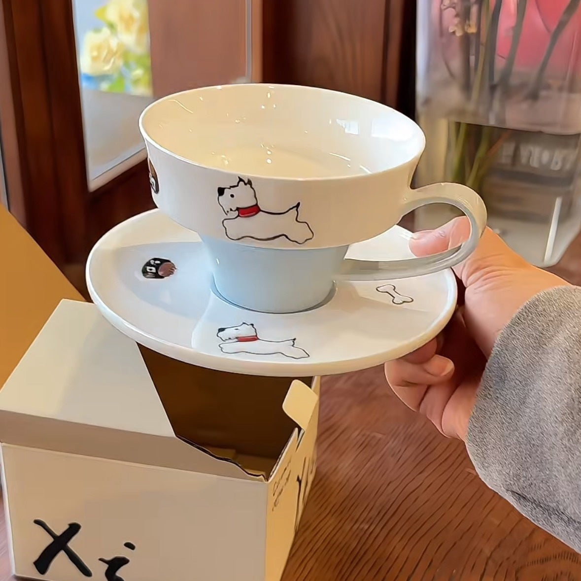 West Highland White Terrier Coffee Cup and Saucer