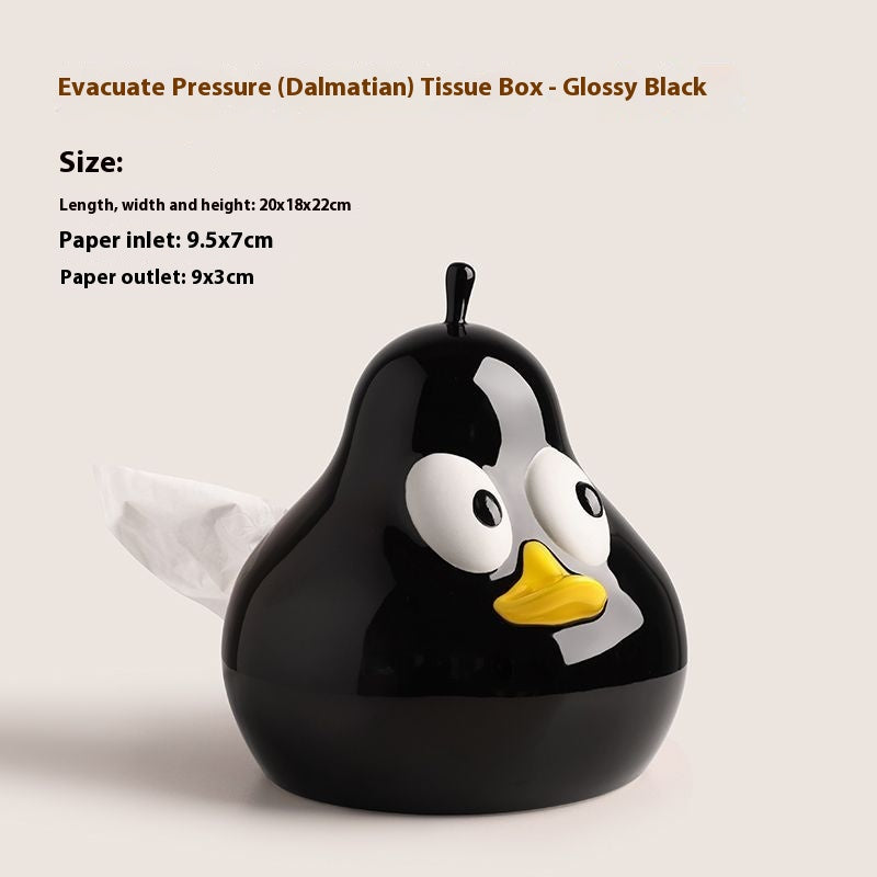 Cute Take Time Duck Pear Ceramic Tissue box