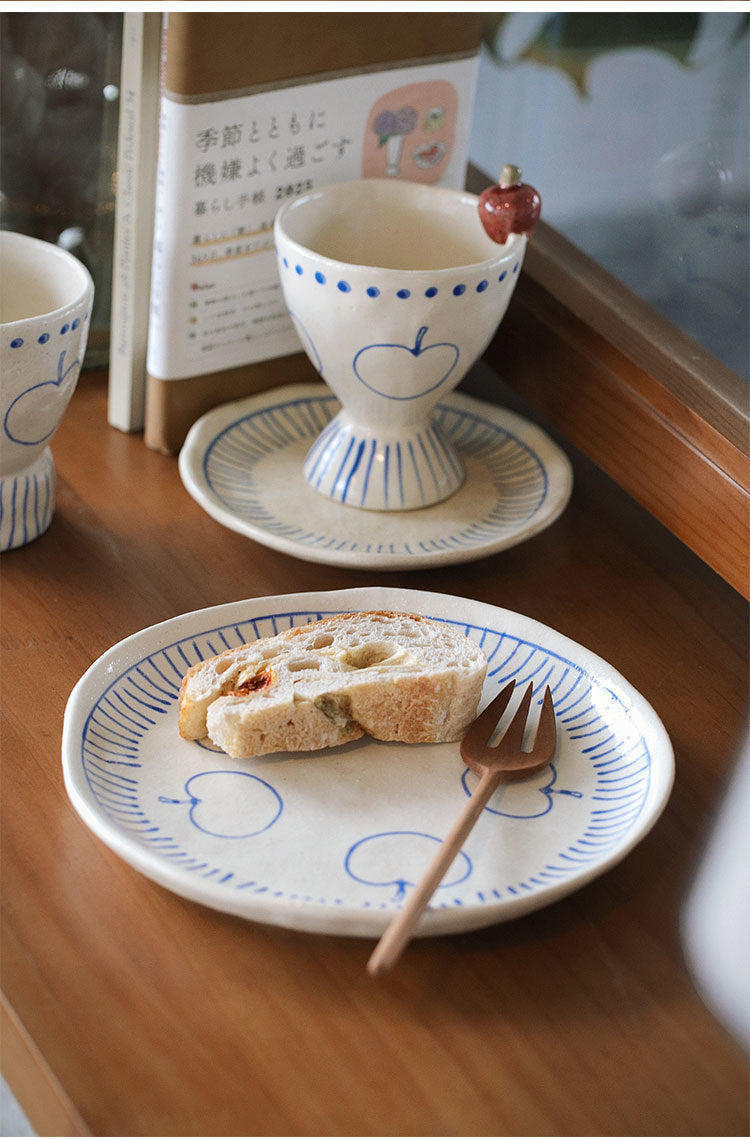 Japanese handmade apple ceramic tableware