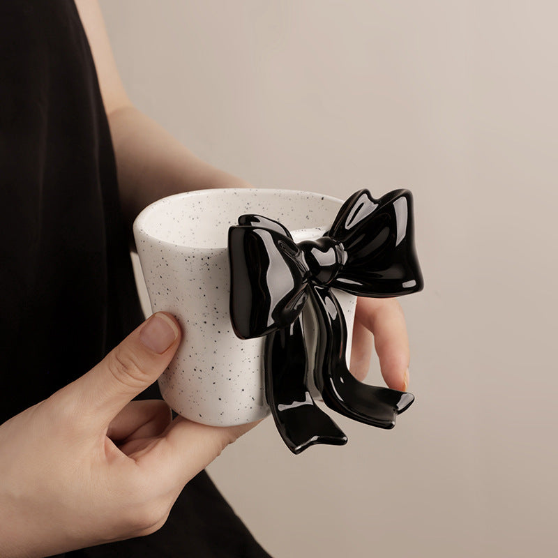 Creative bow ceramic mugs,3D bow mugs, coffee cups