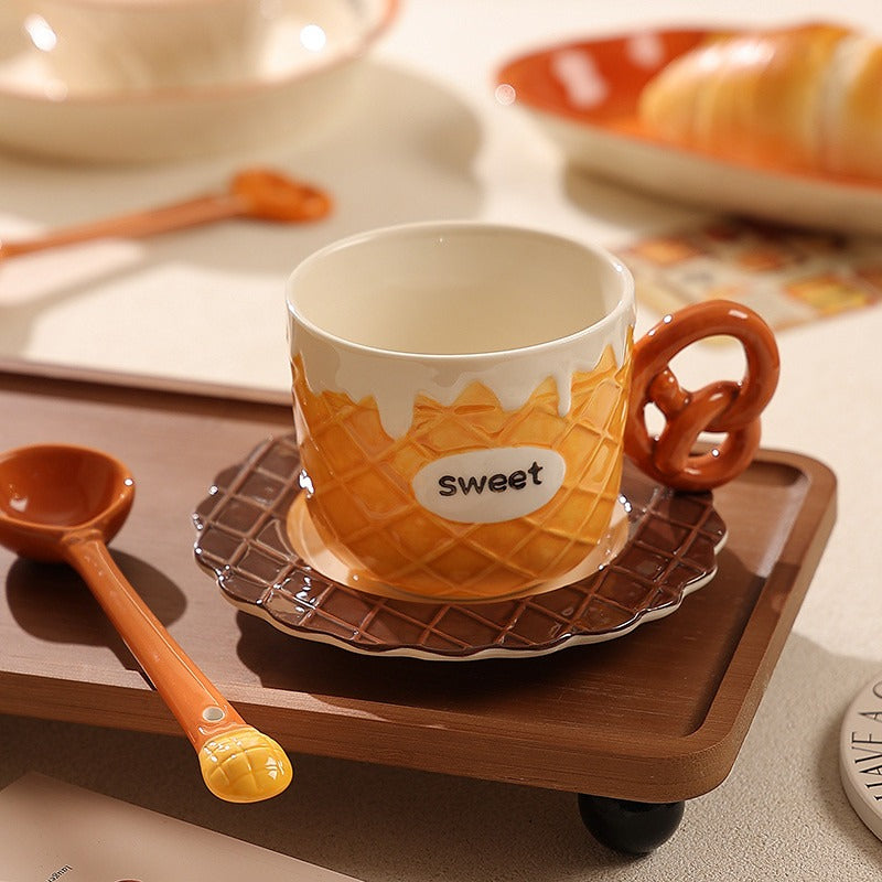 Creative Handmade Bread Ceramic Tableware