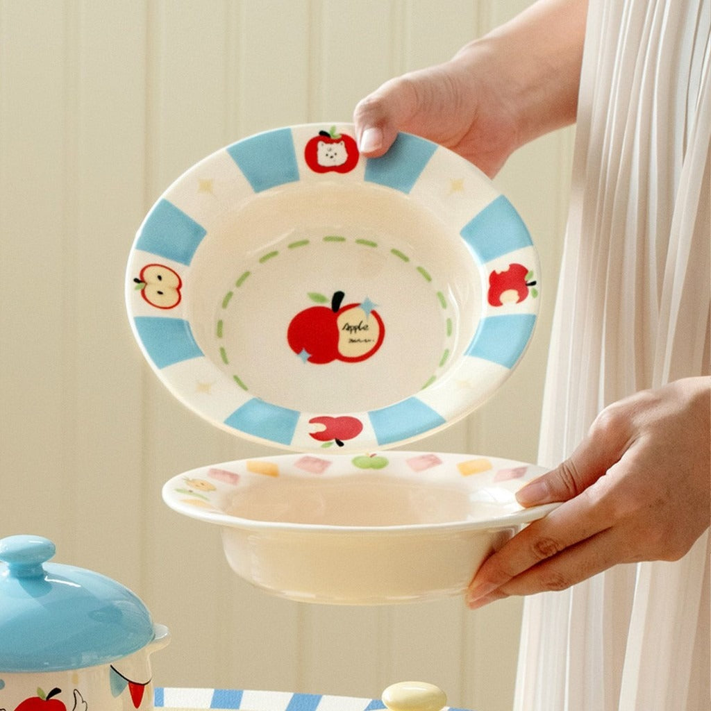 Cute Cartoon Animal Pasta Plate