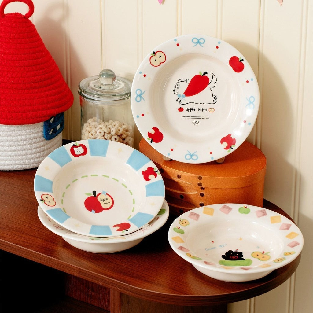 Cute Cartoon Animal Pasta Plate