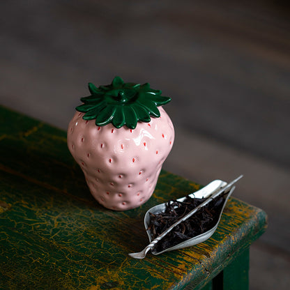 Strawberry ceramic jar