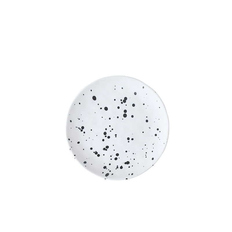 Nordic ceramic ink dot high-footed bowl
