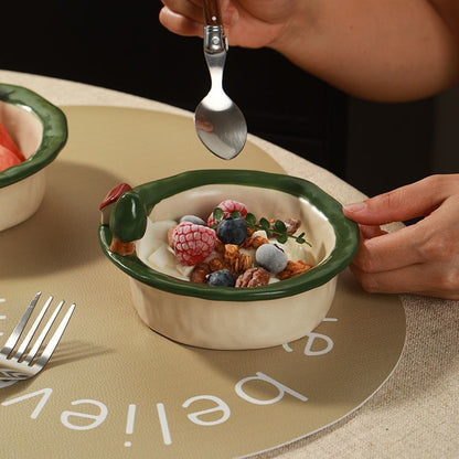 Original Tree and House Handmade Ceramic yogurt bowl