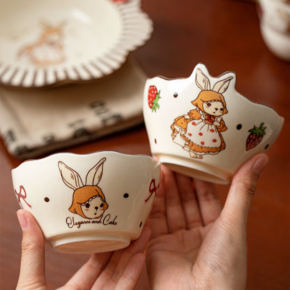 Strawberry Rabbit ceramic tableware