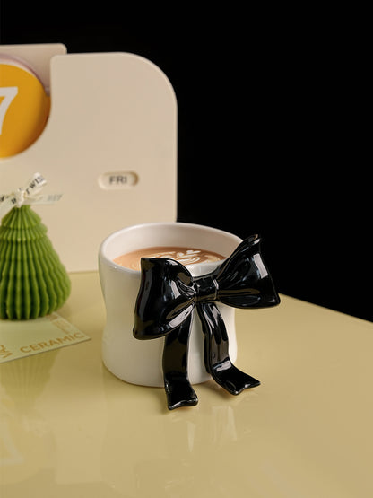 Creative bow ceramic mugs,3D bow mugs, coffee cups