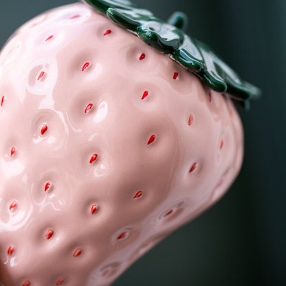Strawberry ceramic jar
