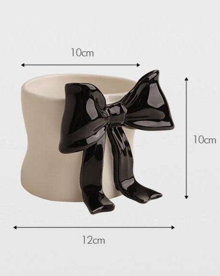 Creative bow ceramic mugs,3D bow mugs, coffee cups