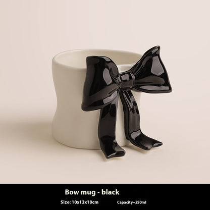 Creative bow ceramic mugs,3D bow mugs, coffee cups