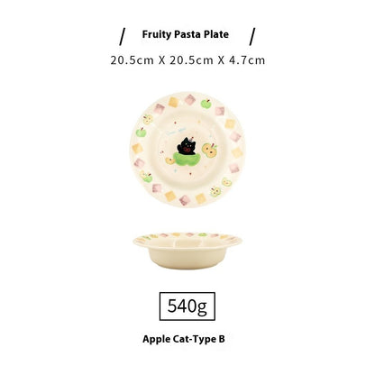 Cute Cartoon Animal Pasta Plate