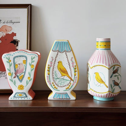 The Nightingale Song Ceramic Vase