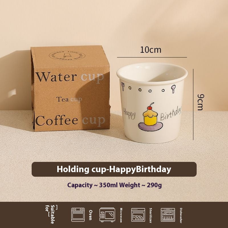 Cartoon button puppy ceramic tableware