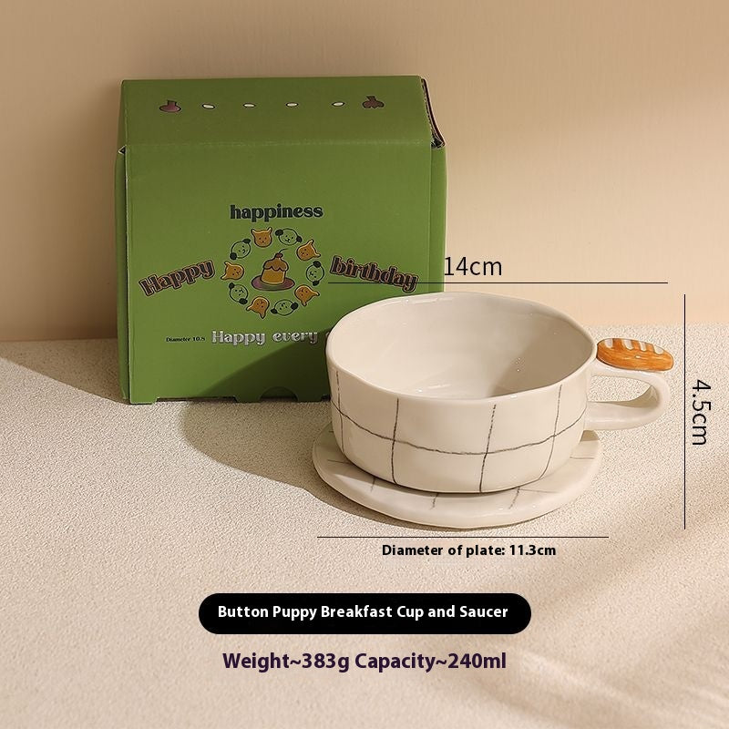 Cartoon button puppy ceramic tableware