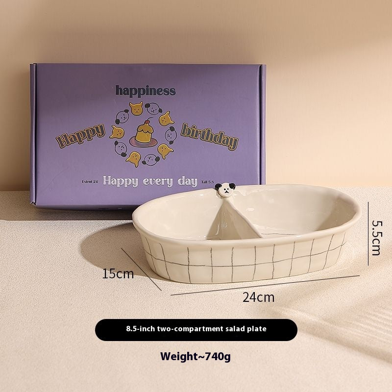 Cartoon button puppy ceramic tableware