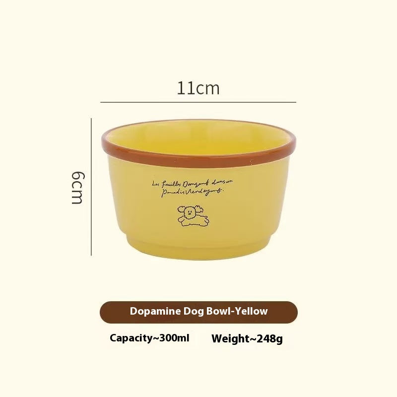 Korean-style colorful puppy ceramic rice bowl