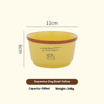 Korean-style colorful puppy ceramic rice bowl