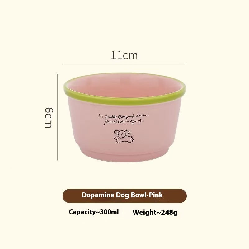 Korean-style colorful puppy ceramic rice bowl