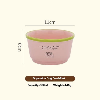 Korean-style colorful puppy ceramic rice bowl
