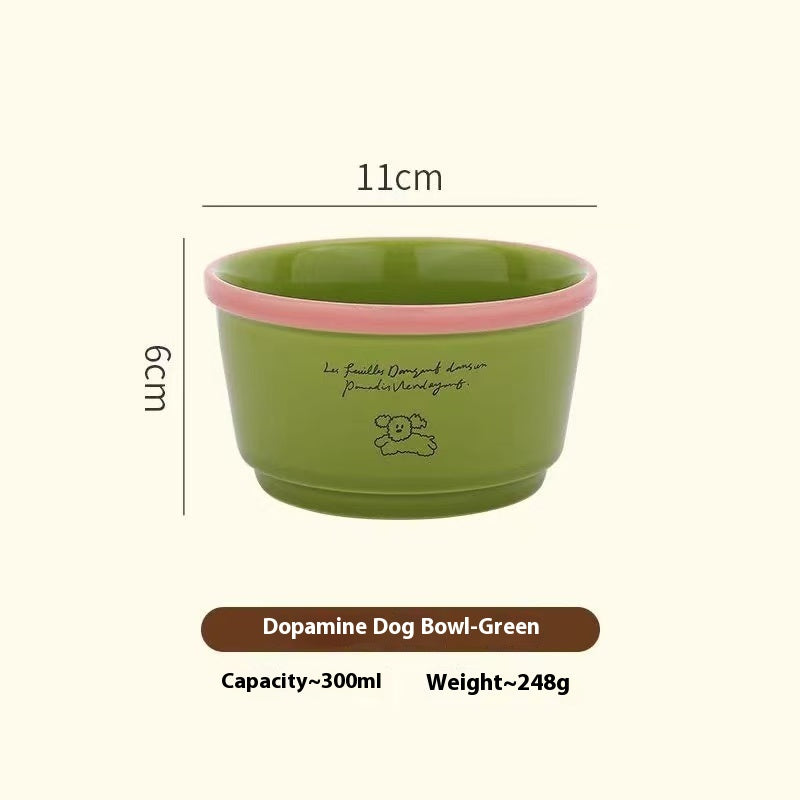 Korean-style colorful puppy ceramic rice bowl