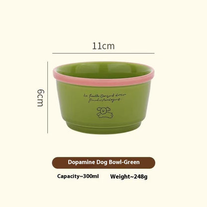 Korean-style colorful puppy ceramic rice bowl