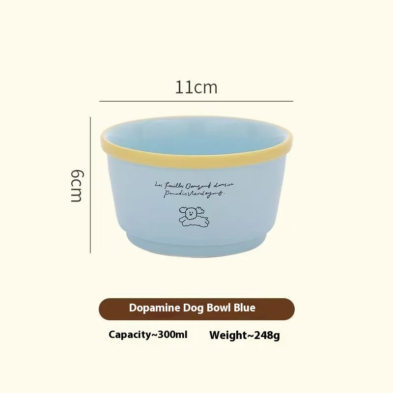 Korean-style colorful puppy ceramic rice bowl