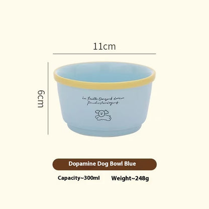 Korean-style colorful puppy ceramic rice bowl