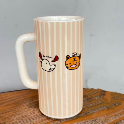 Large-capacity ceramic cups for animal parties