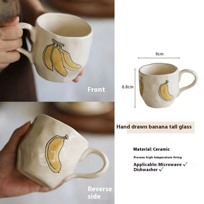 Handmade banana mug plate