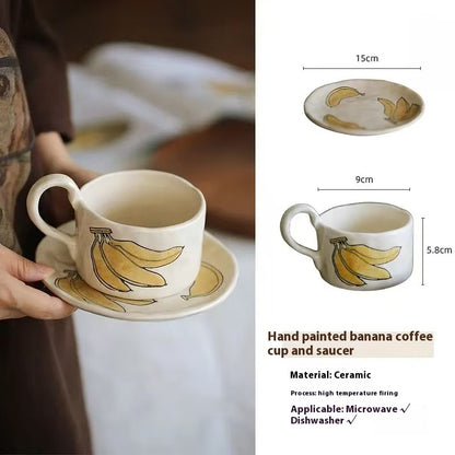 Handmade banana mug plate