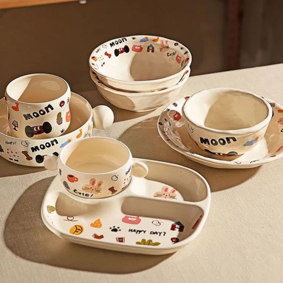 Moon Dog ceramic tableware