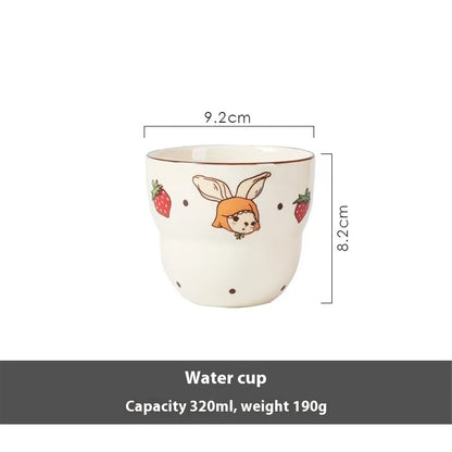Strawberry Rabbit ceramic tableware