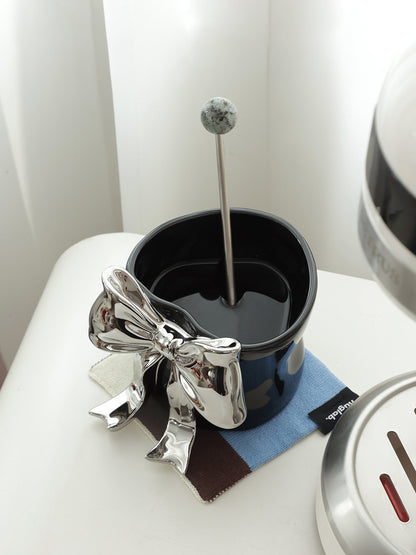 Creative bow ceramic mugs,3D bow mugs, coffee cups