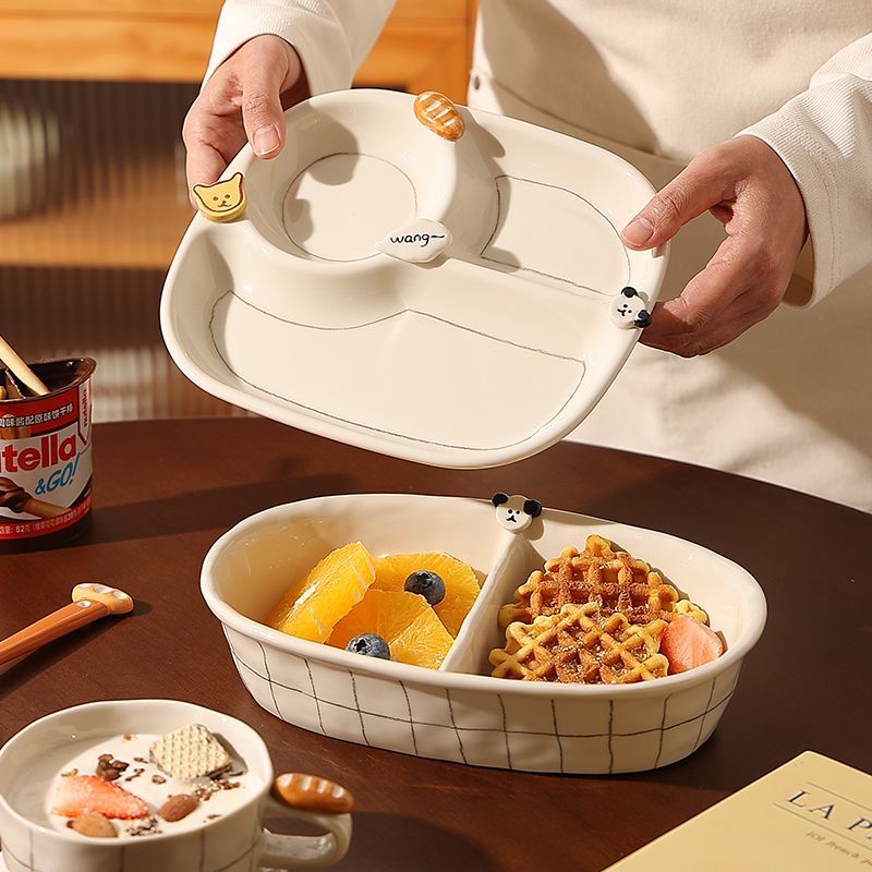 Cartoon button puppy ceramic tableware
