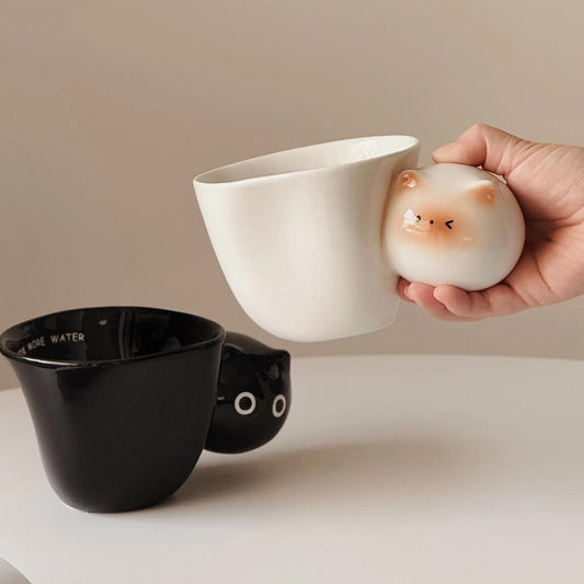 Thai Siamese cat handle mug