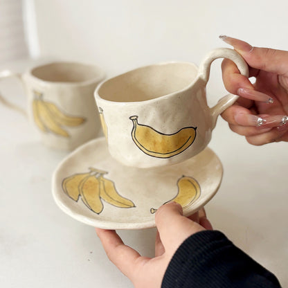 Handmade banana mug plate