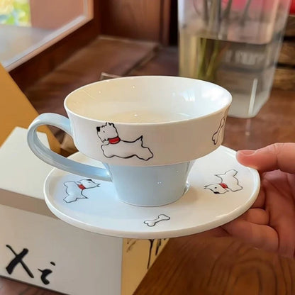West Highland White Terrier Coffee Cup and Saucer