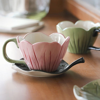 Fresh Lotus Coffee Cup and Saucer Set